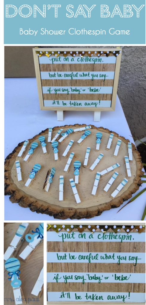 Baby Shower Clothespin Game