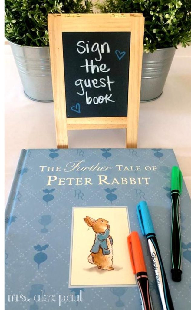 Peter Rabbit Themed Baby Shower  Rabbit themed baby shower, Bunny