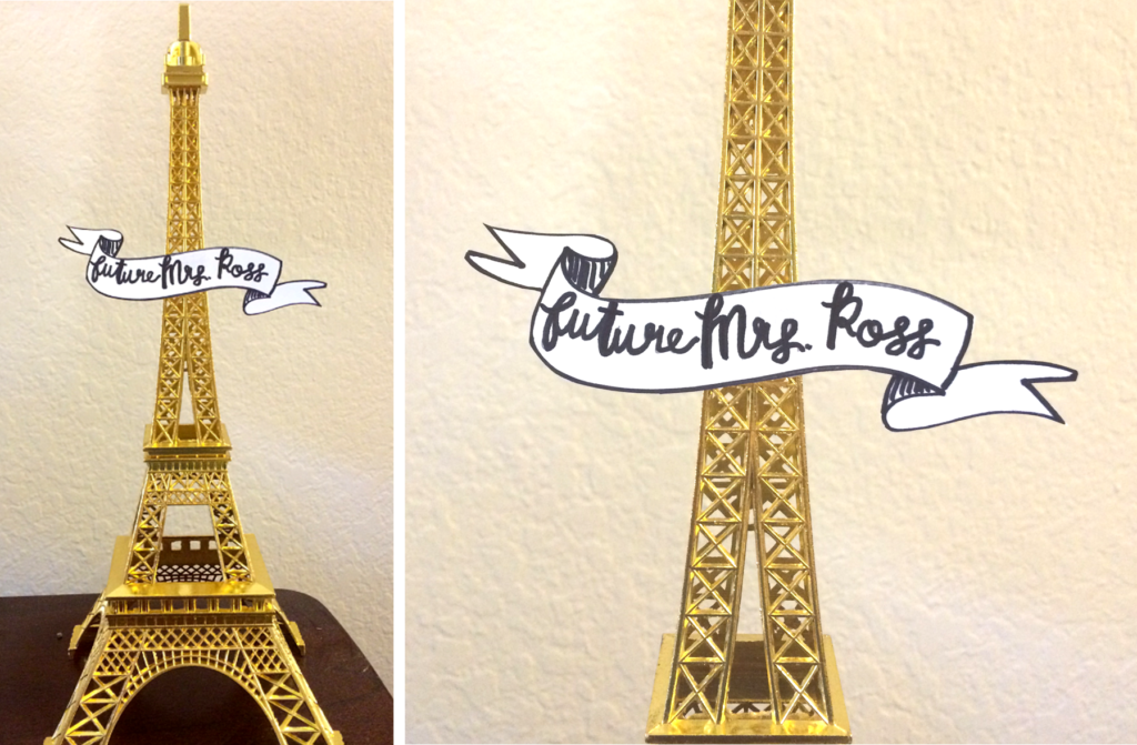 Gold Eiffel Tower Future Mrs. Ross