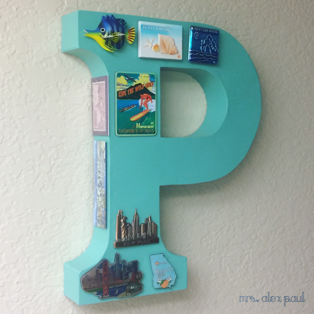 Monogram with Travel Magnets