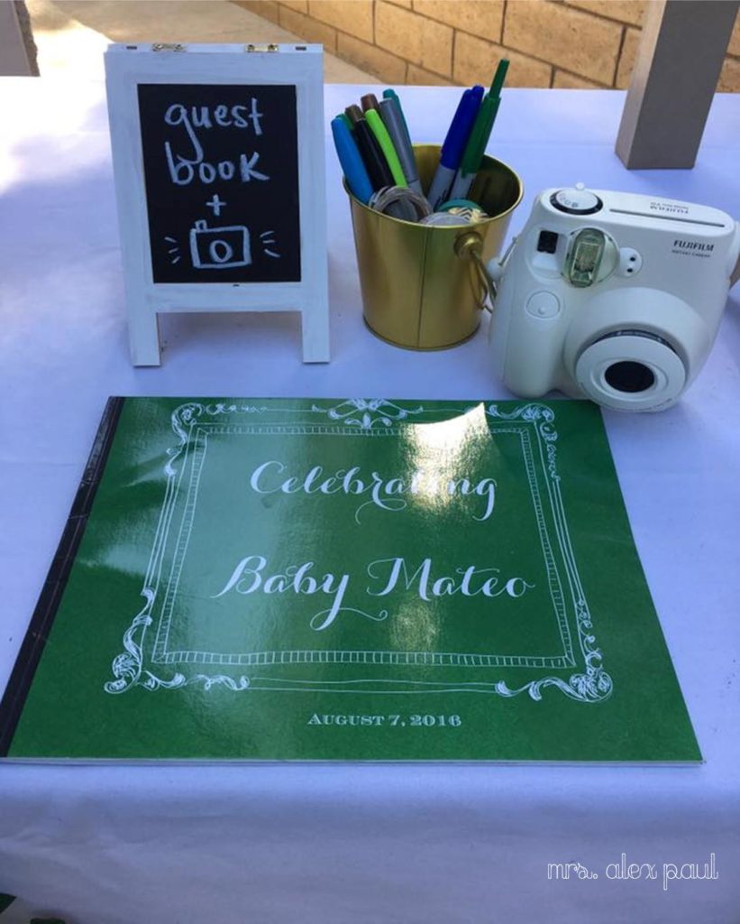 Baby Shower Guestbook and Polaroid