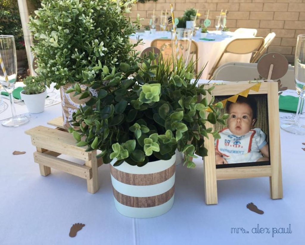 Rustic Baby Shower Centerpieces